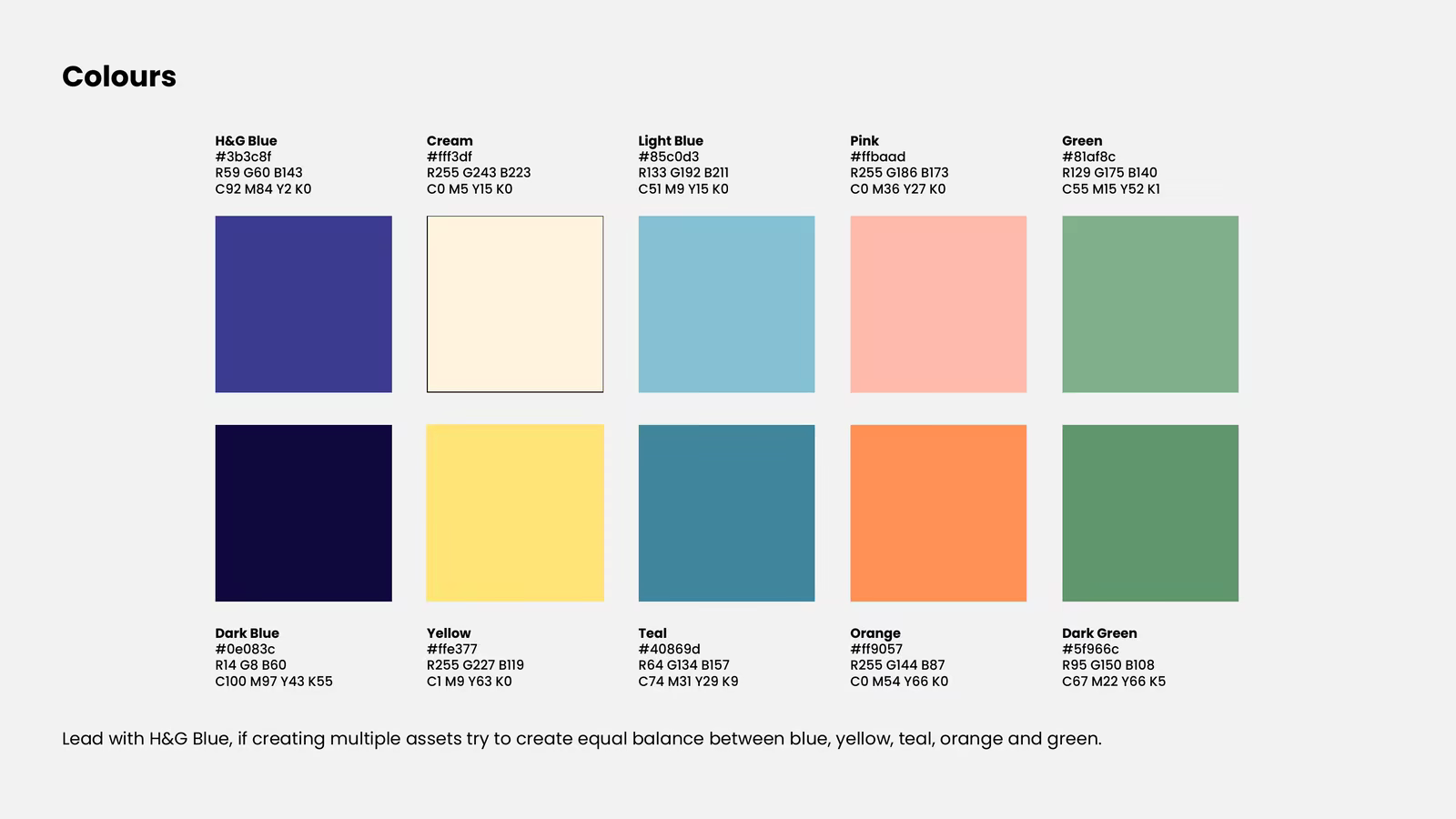 Home & Gift brand guidelines, page 3